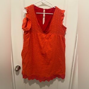 Super cute coral eyelet dress with built in shorts and pockets!!!